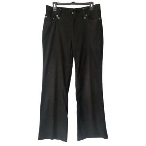 Nomadic Traders bootcut pants black with white accents women's size 8